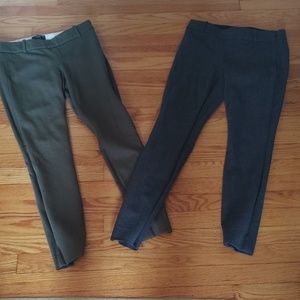 J Crew Minnie Pants Size 00 Gray and Green Pt